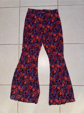 Wild Fable Floral Bell-Bottom Pants - Purple & Red